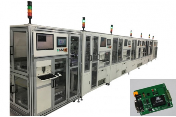 Communication module packaging line